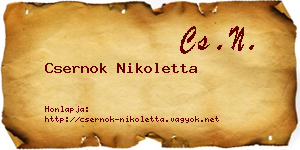Csernok Nikoletta névjegykártya