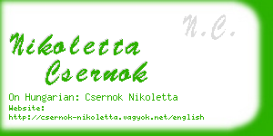 nikoletta csernok business card